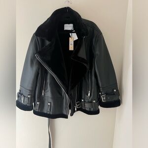 Oversized Leather Jacket XL